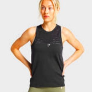 Gymshark Seamless Workout Tank Top Black Small
